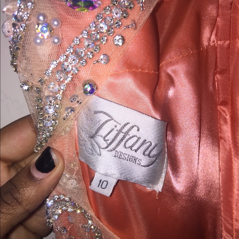 Stunning Peach Tiffany Gown